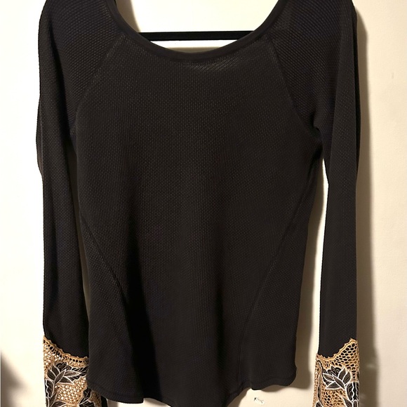 Free People Bali Babe Embroidered Mesh Cuff Thermal Top - Picture 8 of 12